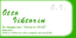 otto viktorin business card